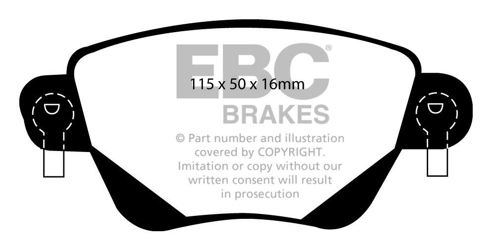EBC Brakes JAGUAR X Type 3.0 2001-2004 Remblokken achterzijde