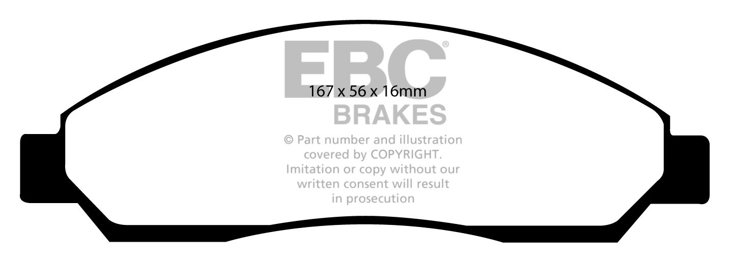 EBC Brakes ISUZU D-MAX 2.5 TD 2WD (TFR54) 2002-2008 Remblokken v