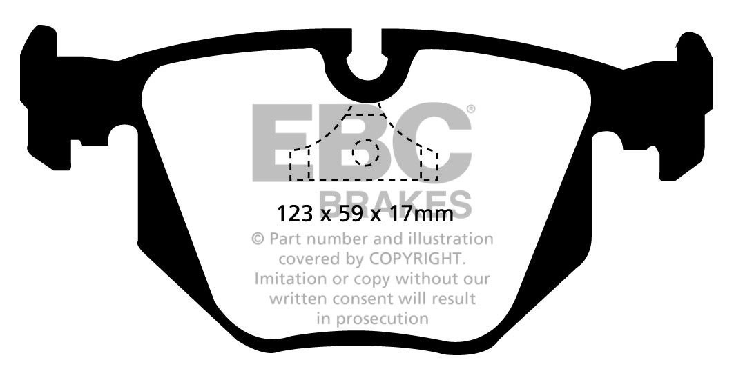 EBC Brakes BMW 840 4.0 (E31) 94-96 Remblokken achterzijde