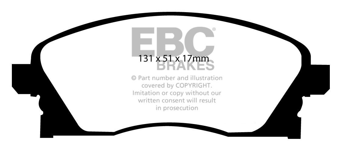 EBC Brakes VAUXHALL (OPEL) Corsa 1.4 (ABS) 2000-2001 Remblokken