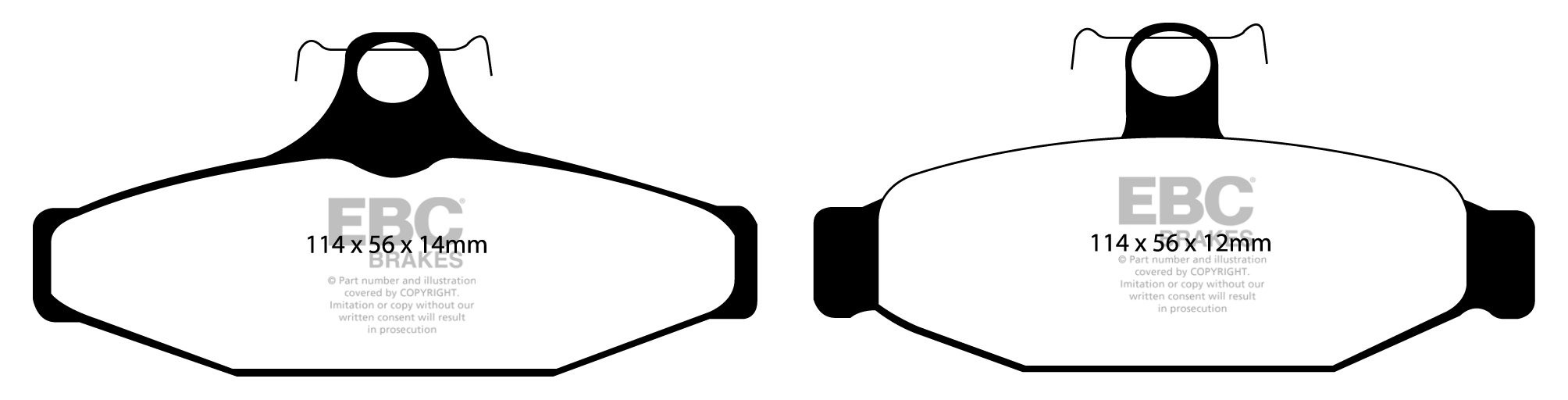 EBC Brakes PONTIAC Firebird 5.7 94-97 Remblokken achterzijde yel