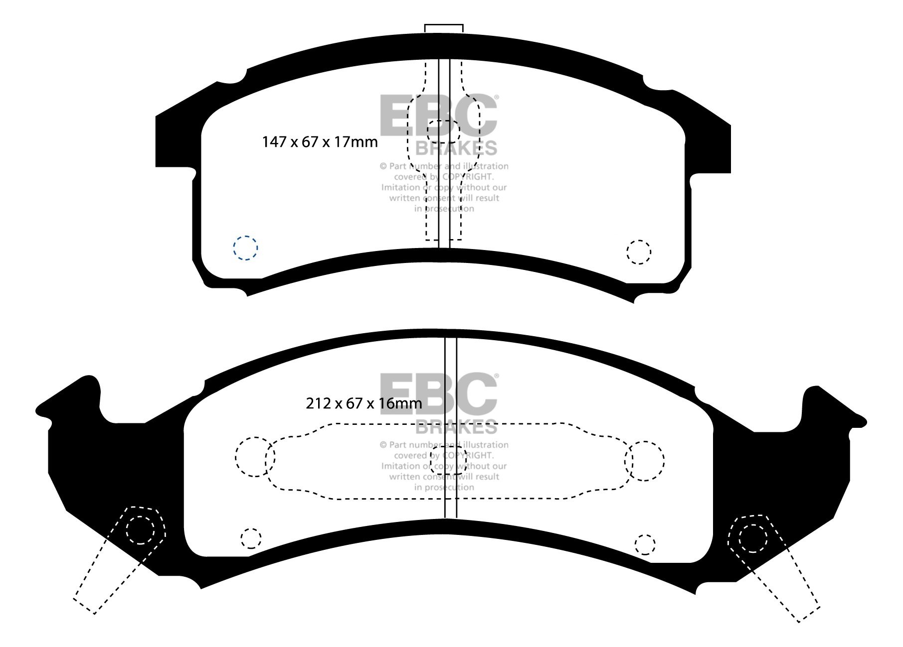 EBC Brakes TRIUMPH TR7 2.0 4 Speed 75-81 Remblokken voorzijde