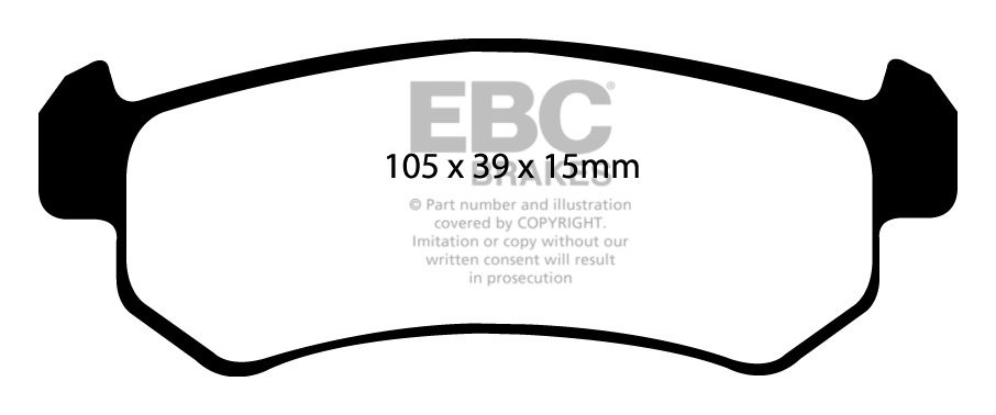 EBC Brakes DAEWOO Lacetti 1.6 2003-2005 Remblokken achterzijde