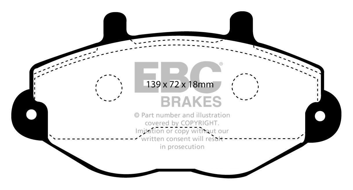 EBC Brakes FORD BEDRIJFSWAGEN Transit 130 95-98 Remblokken voorz