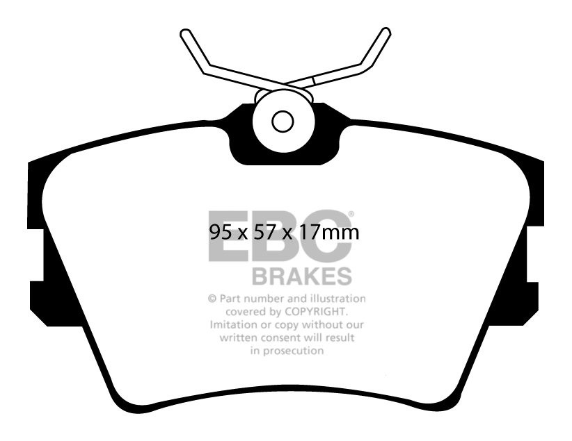 EBC Brakes VW Caravelle 2.0 96-98 Remblokken achterzijde