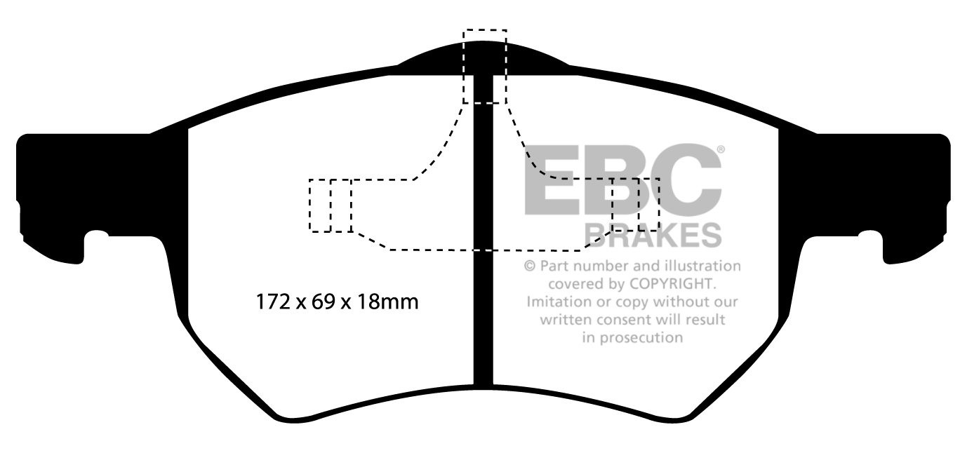 EBC Brakes CHRYSLER (USA) Grand Voyager 2.8 TD 2004-2007 Remblok