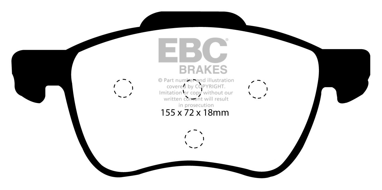EBC Brakes VOLVO Cross Country 2.4 Turbo 2001-2002 Remblokken vo