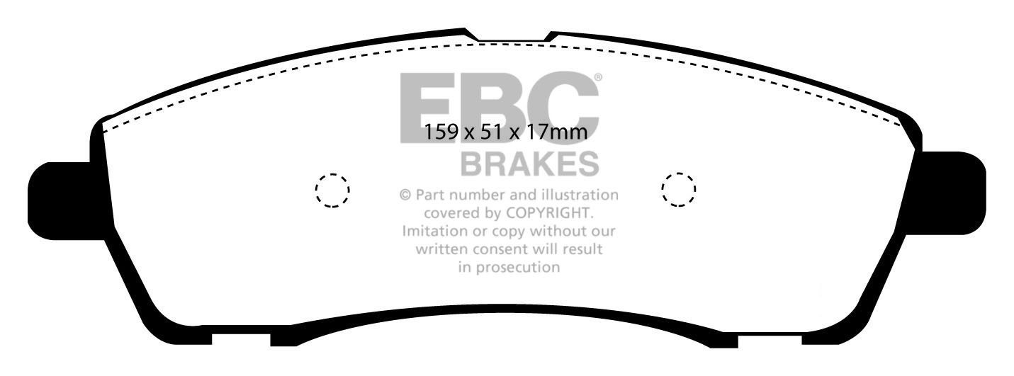 EBC Brakes FORD Excursion 6.8 2000-2005 Remblokken achterzijde