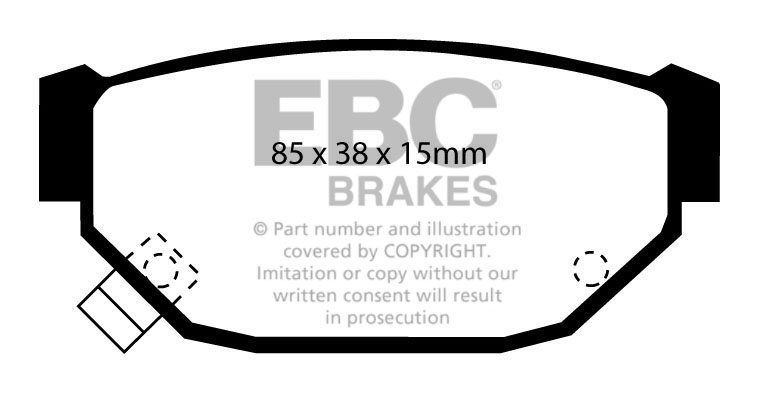 EBC Brakes SUBARU Series 1/2/L 1.8 GT (AG5) 85-91 Remblokken ach