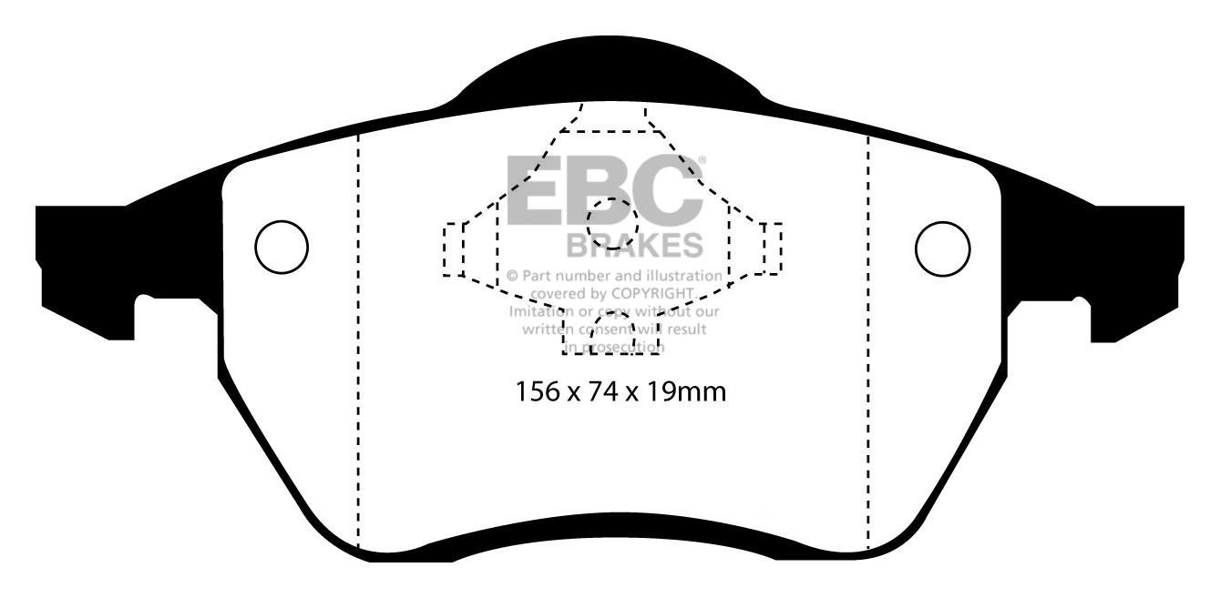 EBC Brakes VW Sharan 2.8 95-97 Remblokken voorzijde greenstuff