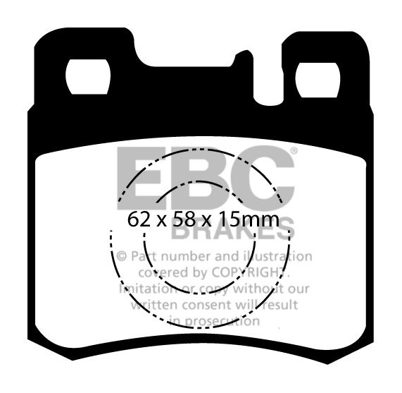 EBC Brakes MERCEDES SL-Class (R129) SL320 94-96 Remblokken achte