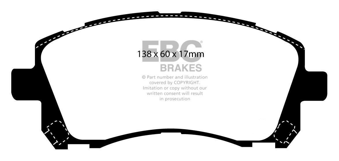 EBC Brakes SUBARU Legacy 2.5 99-2003 Remblokken voorzijde greens