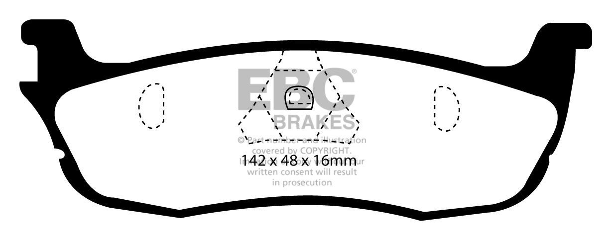 EBC Brakes FORD F-150 Remblokken achterzijde
