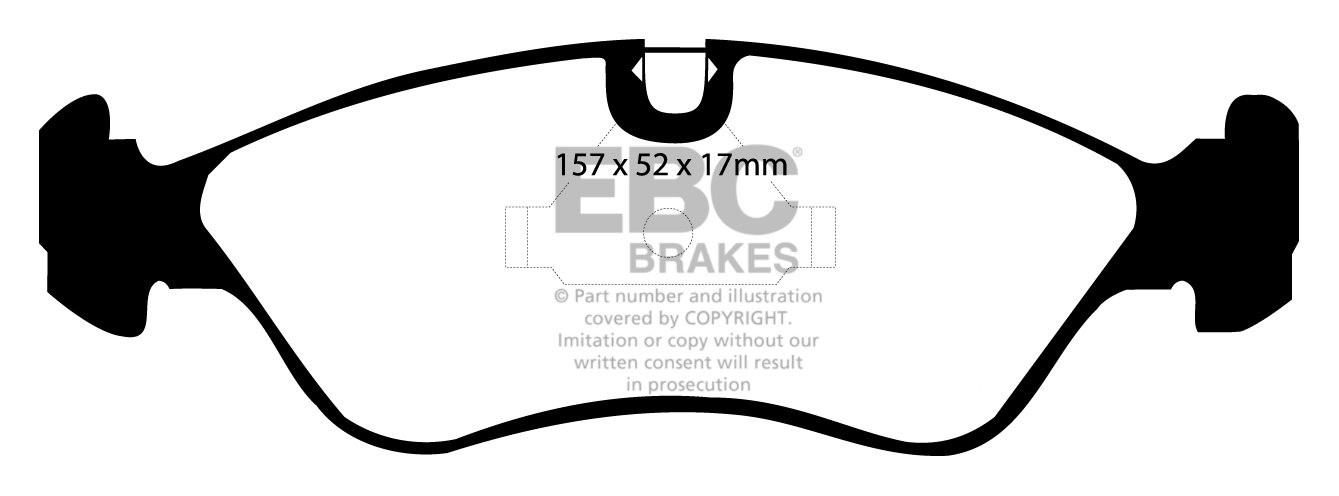 EBC Brakes VAUXHALL (OPEL) Carlton 2.3 TD 89-94 Remblokken voorz