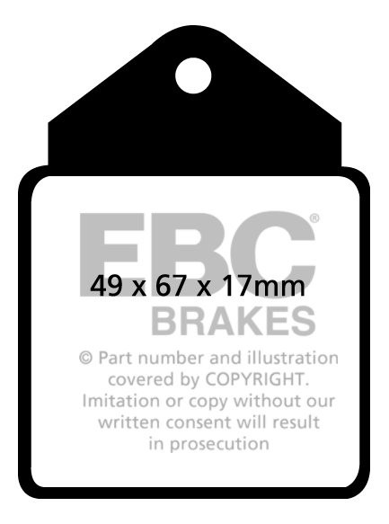 EBC Brakes JAGUAR S Model 3.4 63-66 Remblokken achterzijde green