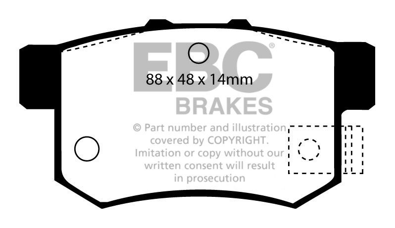 EBC Brakes HONDA Stepwagon 2.0 96-2005 Remblokken achterzijde gr
