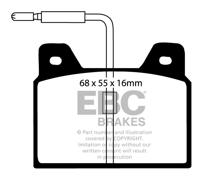 EBC Brakes PEUGEOT 504 1.9 D 79-86 Remblokken achterzijde