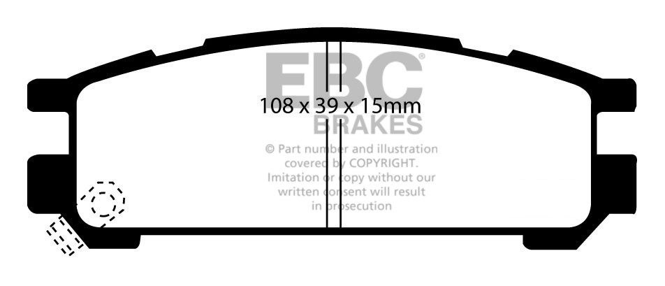 EBC Brakes SUBARU Forester 2.0 97-2002 Remblokken achterzijde gr