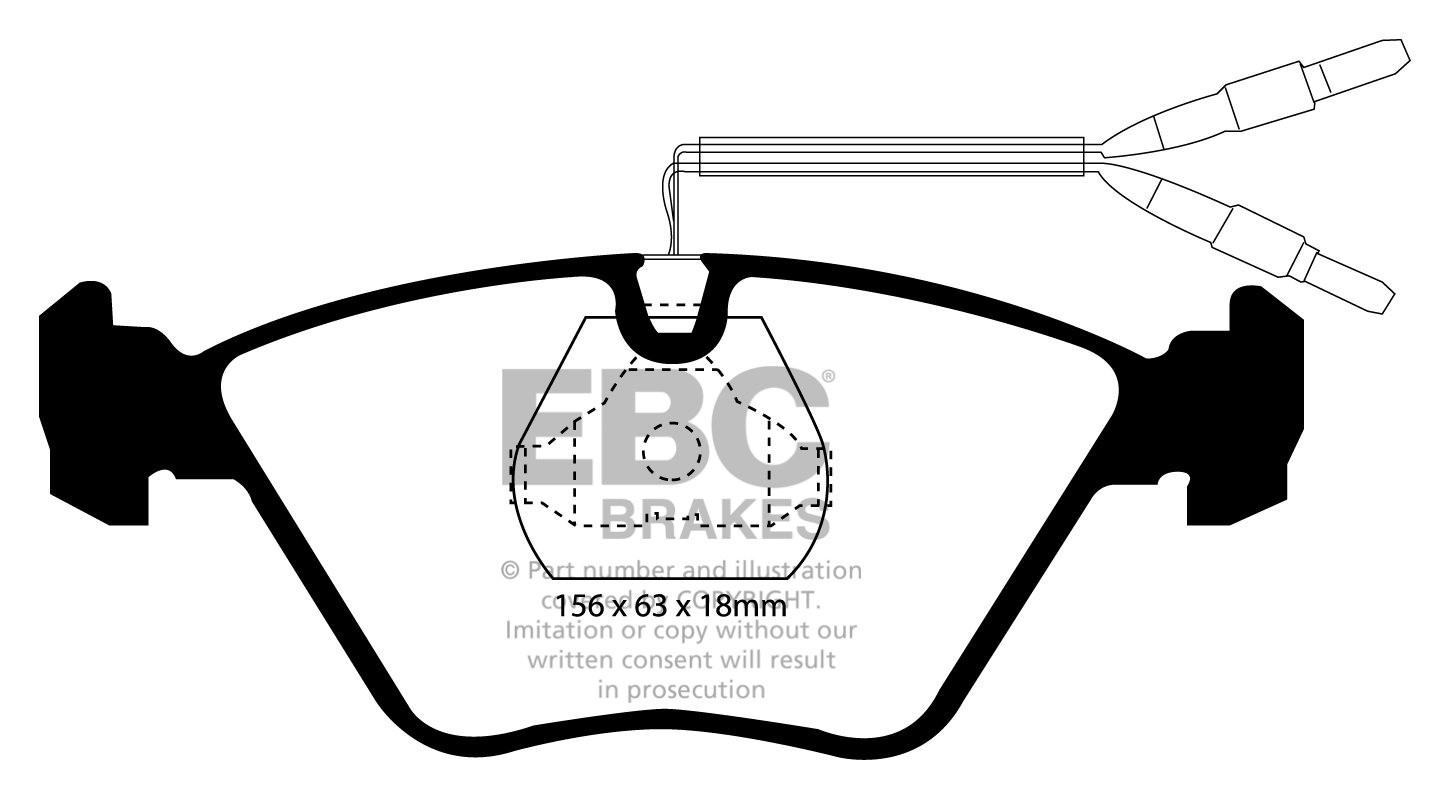 EBC Brakes PEUGEOT 605 3.0 91-2000 Remblokken voorzijde