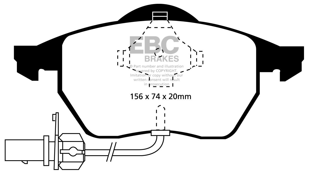 EBC Brakes AUDI A4 B5 2.8 99-2000 Remblokken voorzijde greenstuf