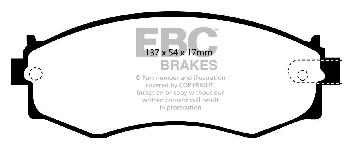 EBC Brakes HYUNDAI Sonata 2.4 88-92 Remblokken voorzijde