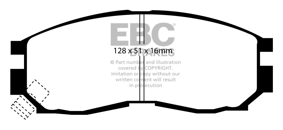 EBC Brakes MITSUBISHI Galant 1.8 (E52A) 93-97 Remblokken voorzij
