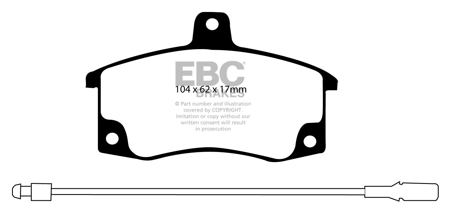 EBC Brakes LADA Samara 1.5 95-98 Remblokken voorzijde greenstuff