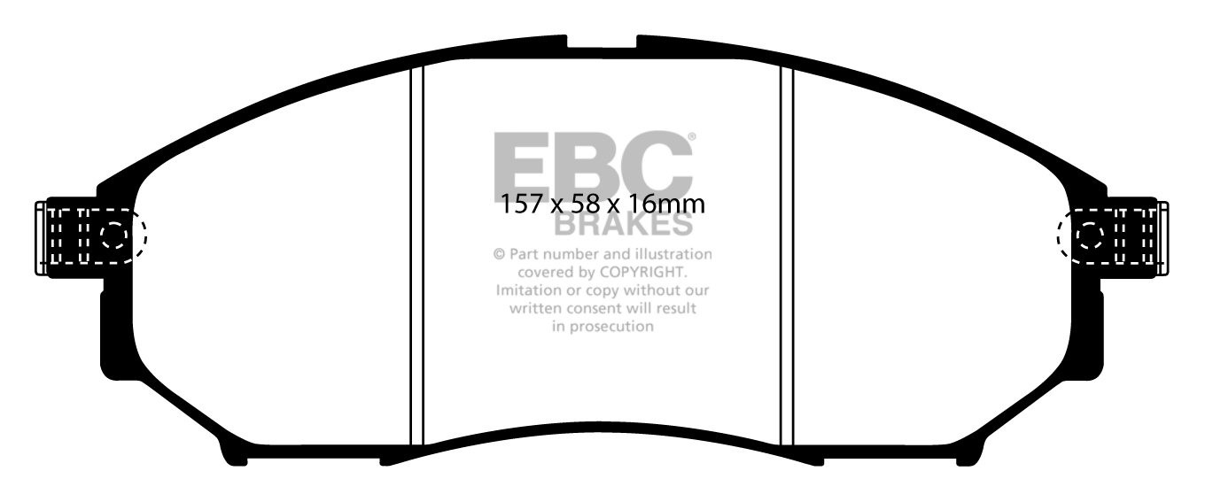 EBC Brakes NISSAN Murano 3.5 (Z50) 2006-2009 Remblokken voorzijd