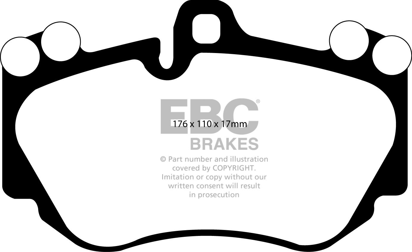 EBC Brakes AUDI A8 4E Quattro 6.0 W12 (Brembo) 2005-2009 Remblok