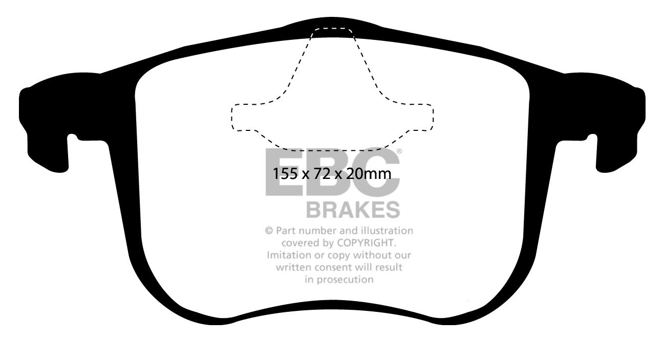 EBC Brakes SAAB 9-3X 2.0 Turbo 2009-.. Remblokken voorzijde reds