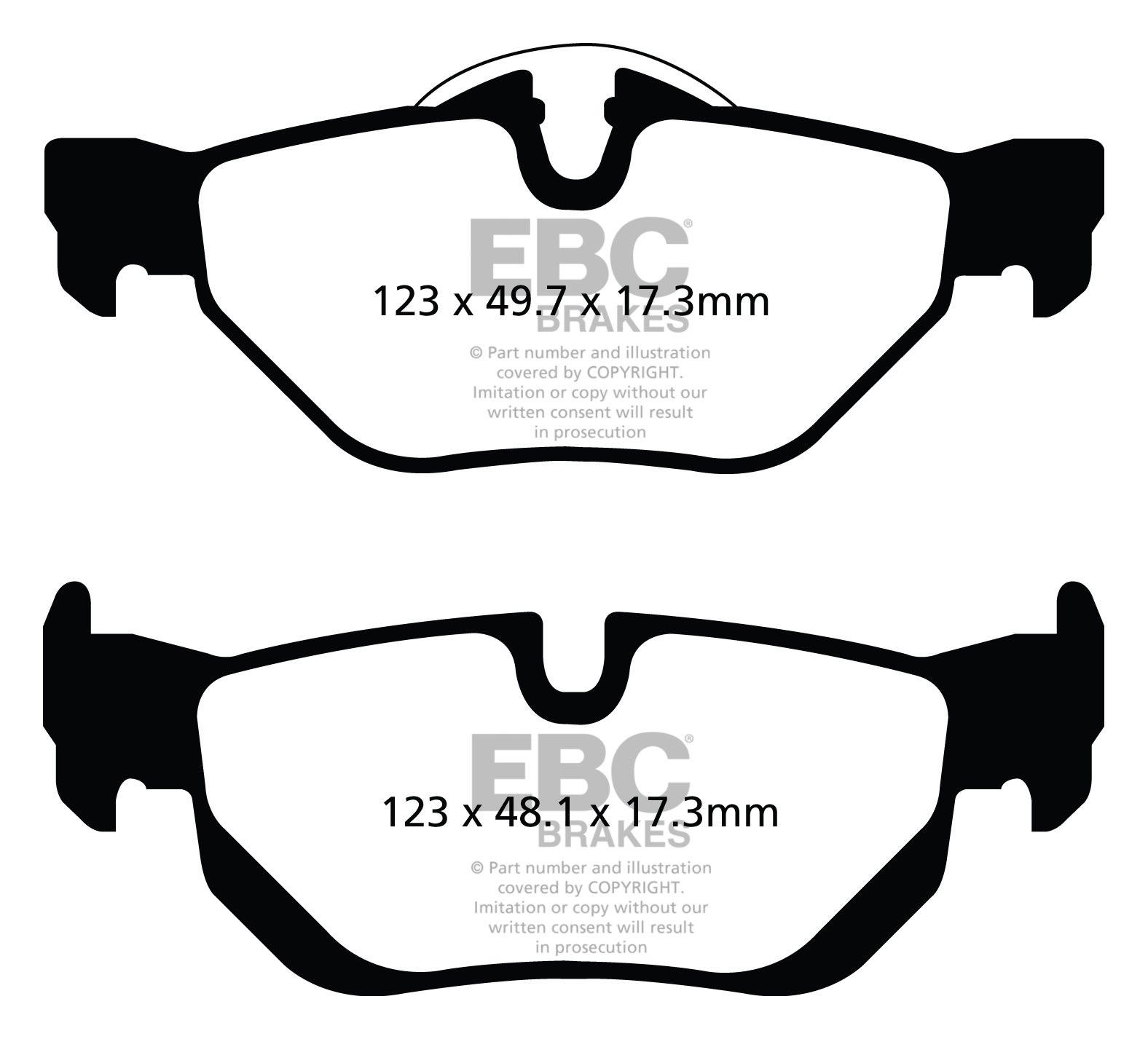 EBC Brakes BMW 320 2.0 (E93) 2010-.. Remblokken achterzijde