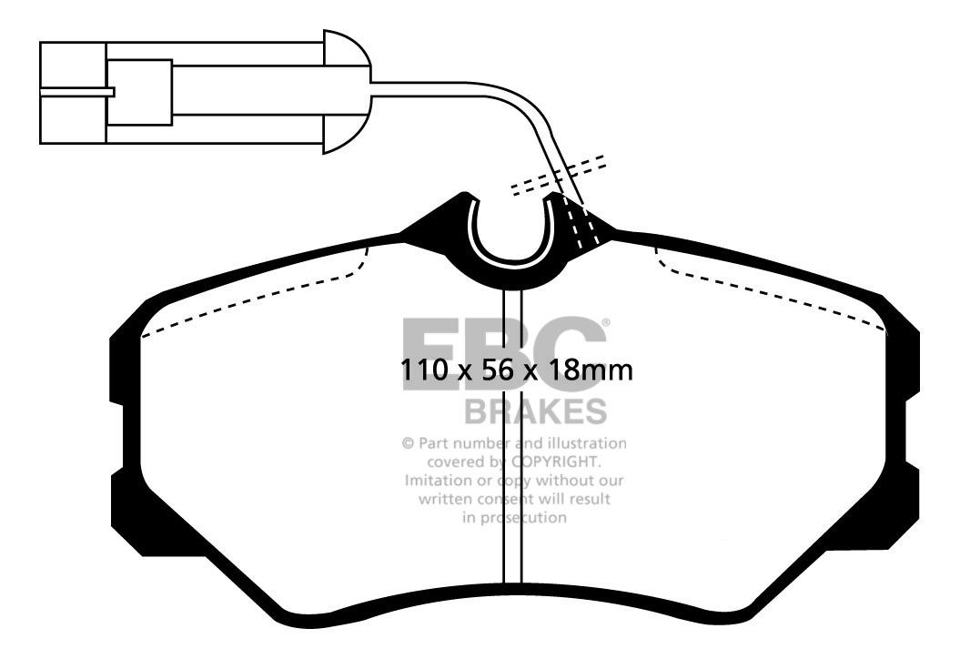 EBC Brakes FIAT Croma 2.5 TD 89-93 Remblokken voorzijde