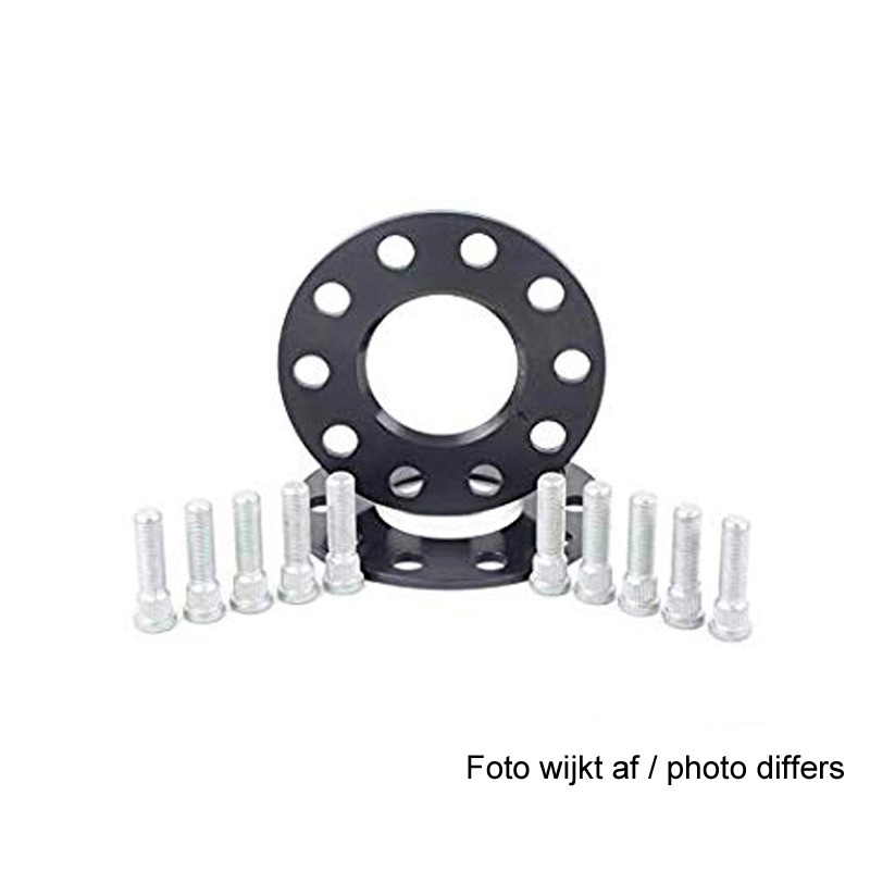 H&R DRS-MZ-Systeem Spoorverbreders 15mm per as - Steekmaat 5x114,3 - Naaf 67,1mm - Boutmaat M12x1,5 -  Mazda/Hyundai - Zwart