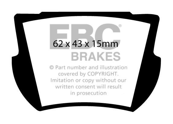 EBC Brakes LOTUS Elan 2+2 1.6 130/4 71-74 Remblokken achterzijde