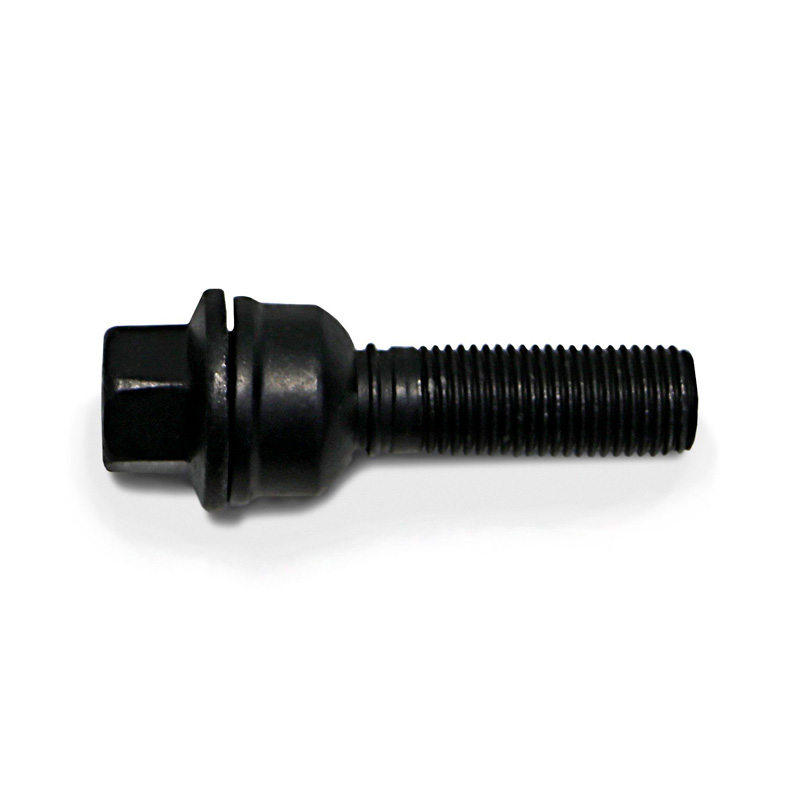 H&R Wielbout bolkonisch met beweegbare ring R14 M14x1.50 - Lengte 42mm - Zwart (bv.  Audi Q3, Q5)