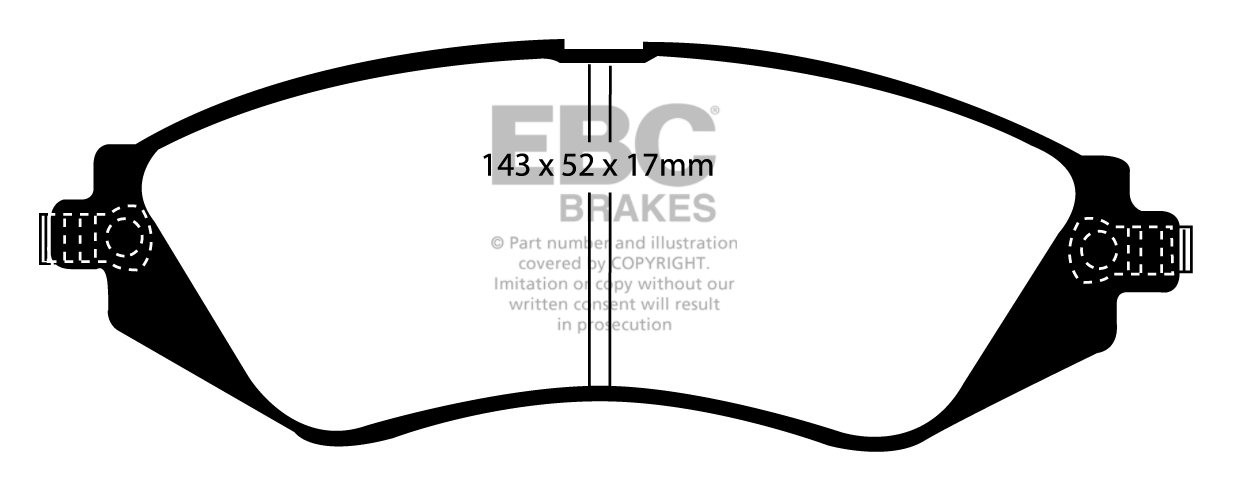 EBC Brakes CHEVROLET Tacuma 1.6 2005-.. Remblokken voorzijde gre