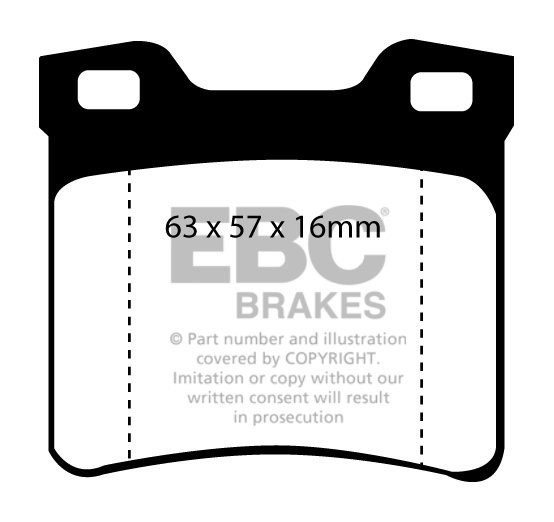 EBC Brakes PEUGEOT 406 2.0 TD (90) 99-2004 Remblokken achterzijd
