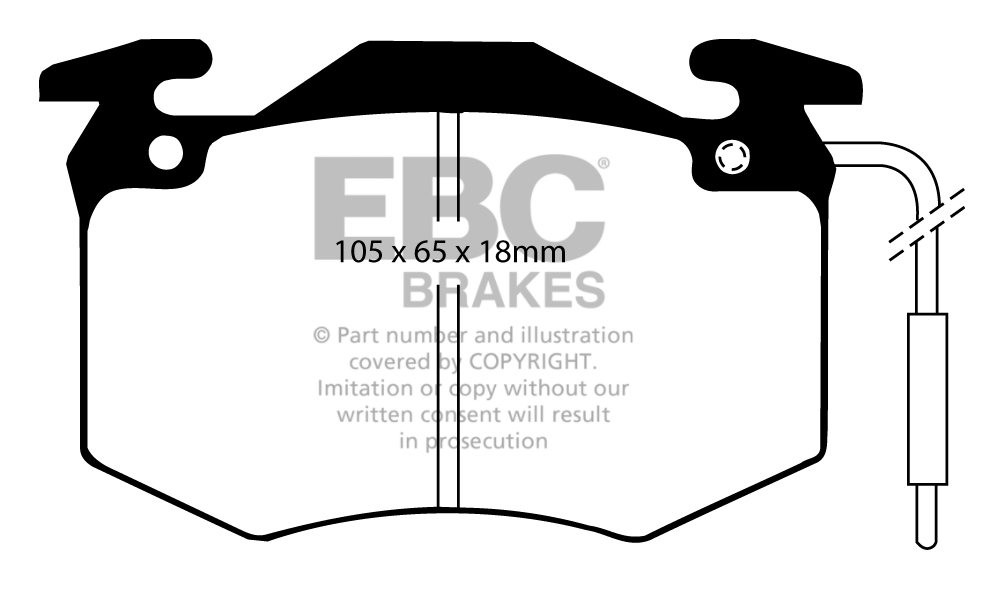 EBC Brakes ALPINE A310 2.9 82-85 Remblokken voorzijde redstuff