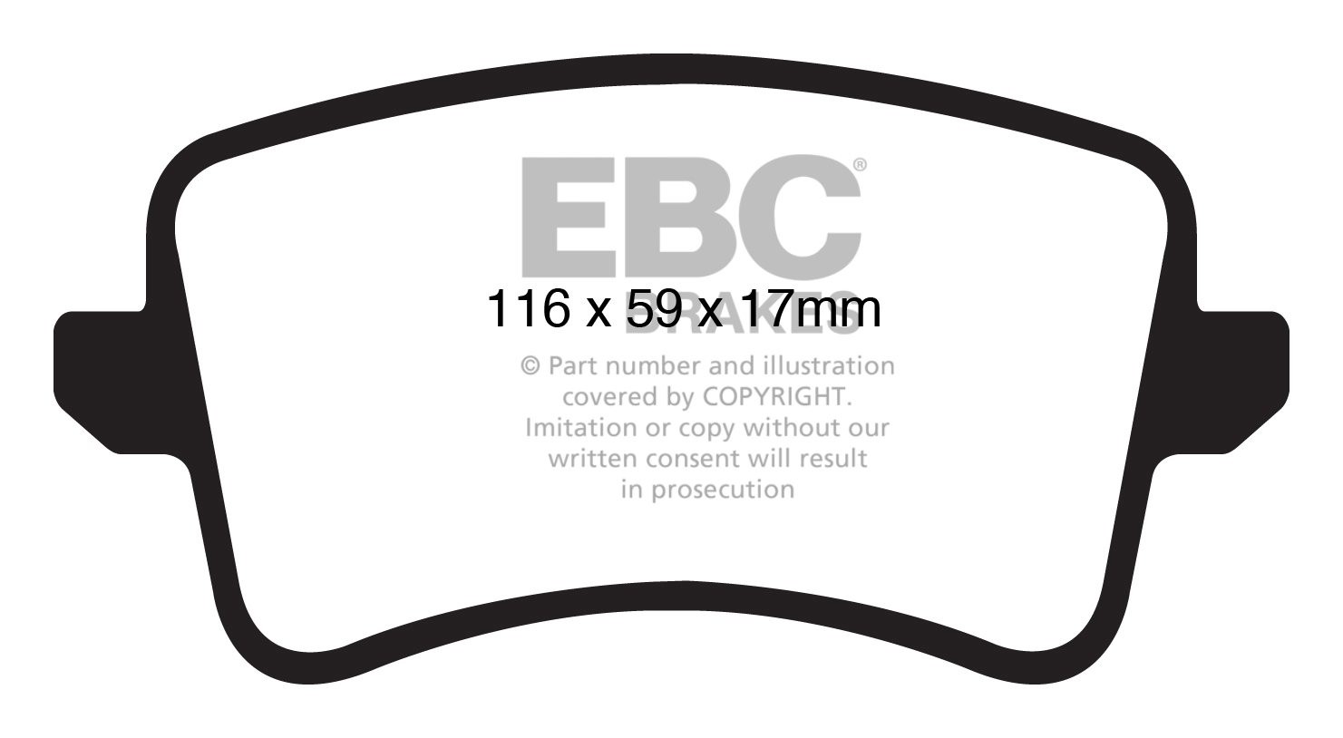 EBC Brakes AUDI Q5  2.0 Turbo 2008-.. Remblokken achterzijde yel