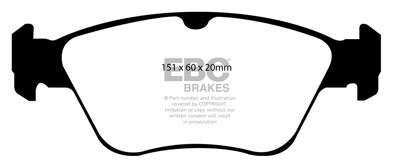 EBC Brakes MERCEDES C-Class (W202) C200 K 96-2000 Remblokken voo