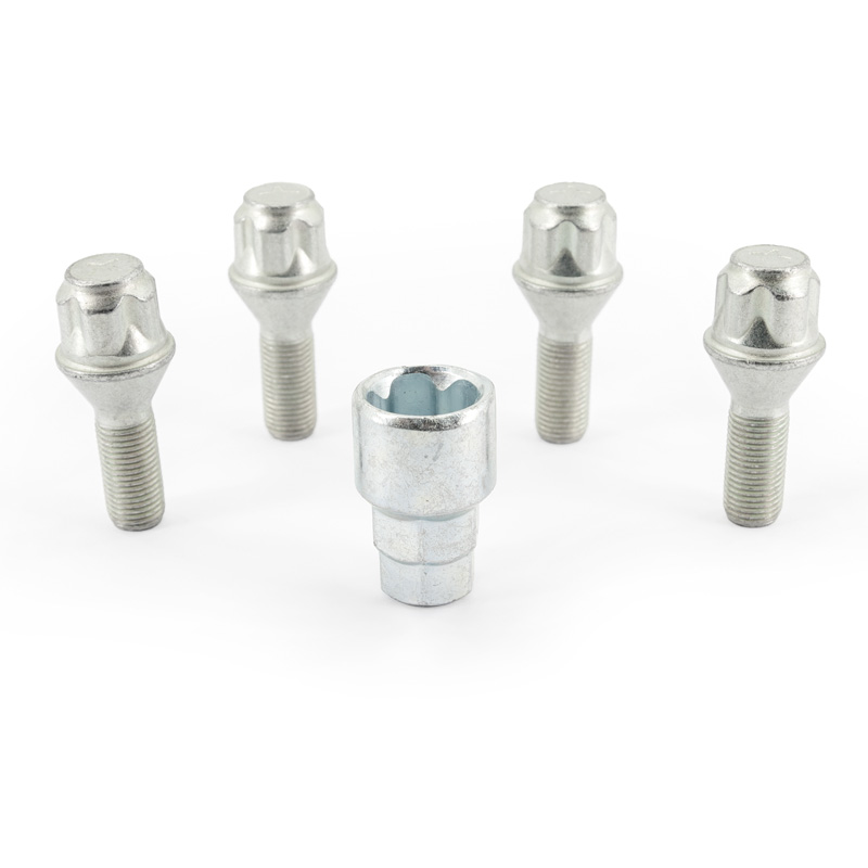 H&R Wielslotenset M12x1.25x26mm konisch - 4 slotbouten incl. adapter