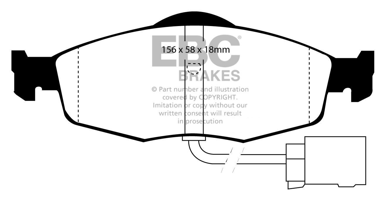 EBC Brakes FORD Mondeo (Sedan & Hatch) 1.8 TD 94-2000 Remblokken