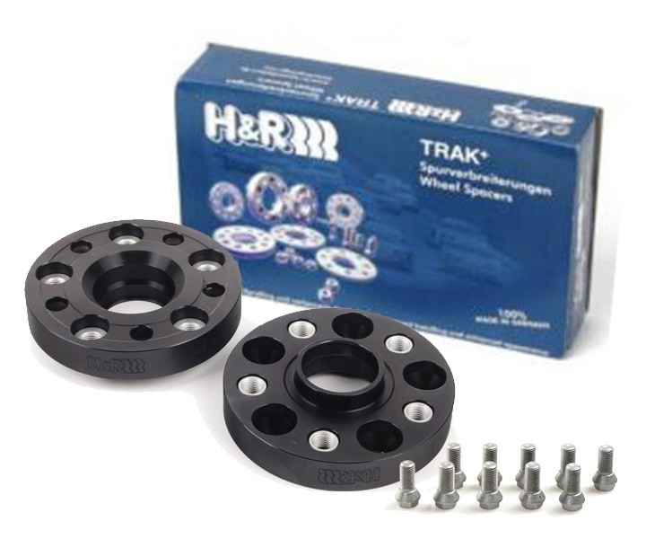 H&R DRA-Systeem Spoorverbreders 25mm 5x112 - Naaf 66,5mm - Boutmaat M14x1,5 -  Audi/Volkswagen - Zwart