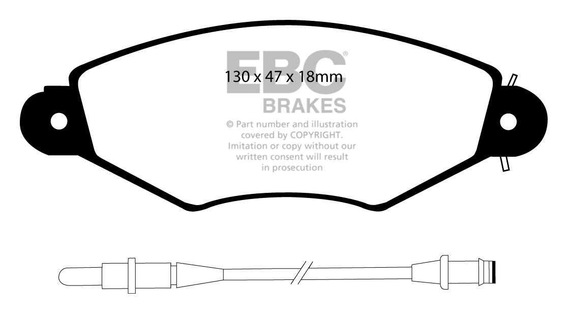 EBC Brakes RENAULT Kangoo 1.9 TD 2001-2008 Remblokken voorzijde