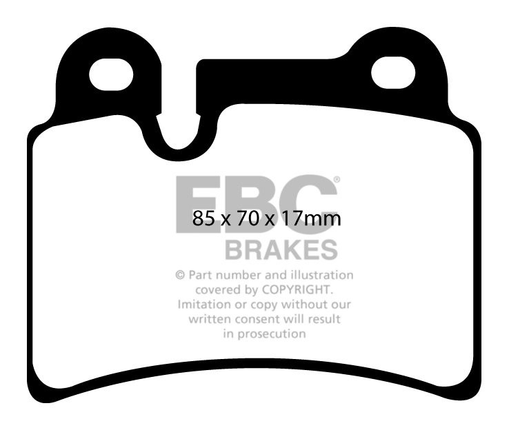 EBC Brakes VW Touareg 3.6 2005-2010 Remblokken achterzijde yello