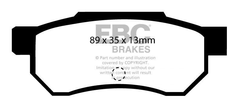 EBC Brakes ROVER 200 2.0 91-2000 Remblokken achterzijde