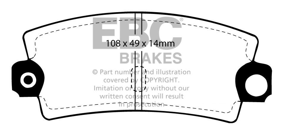 EBC Brakes RENAULT Espace 2.0 Quadra 88-91 Remblokken achterzijd