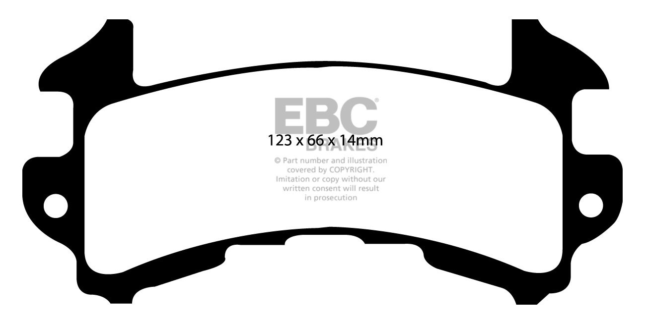 EBC Brakes PONTIAC Firebird 5.0 84-89 Remblokken voorzijde green
