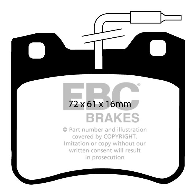 EBC Brakes CITROEN AX 1.4 89-96 Remblokken voorzijde greenstuff