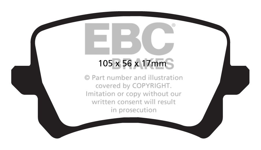 EBC Brakes VW Passat 3C 1.4 Turbo 2008-.. Remblokken achterzijde